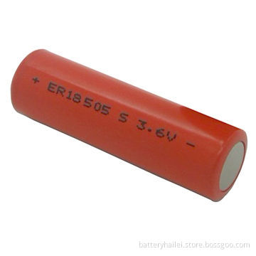 Li-SOCl2 Battery, ER18505S with 3.6V Nominal Voltage, 3,200mAh Nominal Capacity and High Temperature
